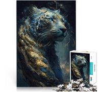Tigre irreale puzzle 1000 pezzi per adulti Aiuta il cervello ad allenare i giocattoli che creano dipendenza per coltivare la pazienza Lista dei desideri con Babbo Natale 38x26cm