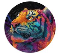 Tigre Jigsaw Animali Carini Puzzle Rotondo 1000Pcs Collection Adulti E Bambini Giochi Decorazione Della Famiglia 1000pcs (67.5x67.5cm)