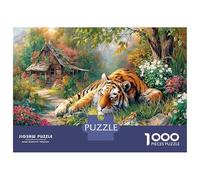 Tigre Jigsaw Puzzle Impossible 1000 Pezzi Giardino nella foresta Decorazione Per La Casa. Rilassamento E Intelligence Per Adulti E Ragazzi Da 14 Anni 38x26cm/1000pcs
