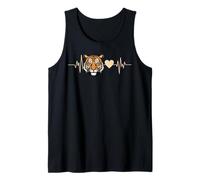 Tigre maglietta Spirito Cute Tiger Wild Animal Tiger Heartbeat Canotta