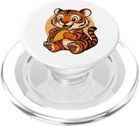 Tigre Mangiare Taco Messicano Tiger Kawaii Anime PopSockets PopGrip per MagSafe