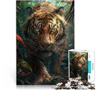 Tigre nella foresta tropicale Puzzle da 1000 pezzi per adolescenti Gioco intellettuale giocattolo Regalo di compleanno, regali, arte murale 38x26cm