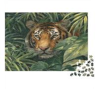 Tigre nella giungla Puzzles 1000 Pezzi In Cartone Di Alta Qualità, Un Busta Di Puzzle A Rompicapo Per Art-terapia, Ideale Per Attività Per Giorni Di Pioggia, Regalo Per La Pensione 52x