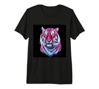 Tigre nell'aspetto Color Acqua Magico Maglietta Premium