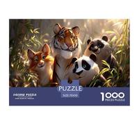 Tigre Puzzle 1000 Pezzi Gioco di sfida per adulti e over 12 anni Jungle Animales gioco di puzzle Sfida educativa Regalo decorativo domestico 70x50cm