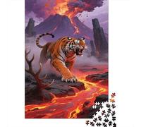 Tigre Puzzle 1000Pcs vulcano Jigsaw Puzzle Edugattoivo Puzzle Idea Regalo Gioco Familiare Consigliato A Partire Dai 14 Anni 1000pcs (75x50cm)