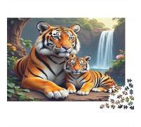 Tigre Selvaggia Indizio1 Puzzle 1000 Pezzi Carta per Adulti Allenamento Mentale Indizio2 Puzzle Tigre Giungla Decorazione Parete 38x26cm/1000pcs