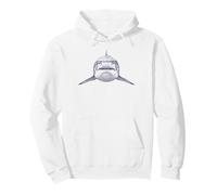Tigre Shark Face Vintage Incisione Oceano Specie Felpa con Cappuccio
