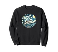 Tigre Shark Ocean Animal - Van Gogh Starry Night Style Felpa