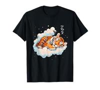 Tigre Sonno Nuvola Napping Tiger Lover Cute Tiger Sleeping Maglietta
