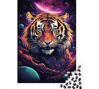 Tigre Spaziale Puzzle 1000 Pezzi Puzzle per Adulti Universo Fantastico Gioco di Puzzle 1000 Pezzi Carta Decorazione Relax Famiglia Regalo 70x50cm/1000pcs