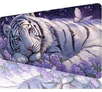 Tigre Tappetino Mouse xxl 800x400x3mm Tappetino Mouse Gaming Viola Proteggi Scrivania Impermeabile e Antiscivolo Tappeto Scrivania con Base In Gomma Antiscivolo Decorazioni Natalizie la Stanza N1-1190