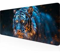 Tigre Tappetino per Mouse da Gioco Grande Esteso 140x60 cm, XXL Waterproof Tappetino Gaming, Mouse Pad Nero, Tappetini Gaming con Base in Gomma Antiscivolo per Ufficio, Regalo Uomini PjY1919 8-2