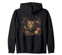 Tigre tra i fiori Wildlife Artistic Design Felpa con Cappuccio