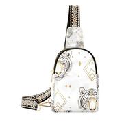 Tigri alla moda oro bianco borsa per le donne moda crossover borse per le donne per il viaggio, Tigri Oro Bianco, 1 size