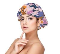 Tigri nella giungla,Cuffia da notte in raso per adulti - Cuffia da notte elastica per donna, copricapelli per la notte