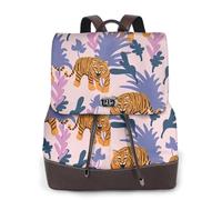 Tigri nella giungla,Zaino da donna, impermeabile, leggero, in pelle PU, alla moda, da viaggio