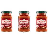 Tigullio Pesto con Pomodori Secchi e Pistacchi, 190 g, Confezione da 3, + portachiavi italy shop service