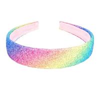 Tihebax Fascia per capelli per ragazze e donne, arcobaleno, scintillante, con glitter, fascia per capelli, accessorio per capelli per feste, vacanze, ritorno a scuola
