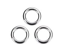 Tihebeyan 50 PZ Acciaio inossidabile Pesca Split Ring ad alta resistenza Circle Lure Anello di collegamento in acqua salata Utile strumento di pesca (S)
