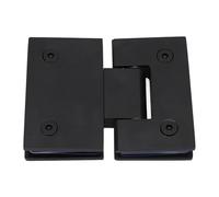 Tihebeyan Cerniere per Porte della Doccia in Vetro in Acciaio Inossidabile, da 180 Gradi, Set Completo con Bagno in Gomma, Senza Cornice