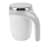 Tihebeyan Tazza di caffè in Auto Agitazione, Tazza Che Si Agita Auto Agitazione Automatica Tazza Mescolante con un Miscelatore di Coperchio Tazza di Miscelazione Elettrica Tazza a Batteria (WHITE)