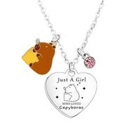 Tihnvk Capybara Collana da donna Capybara Amanti Regalo per Figlie, Sorelle, Amiche, Natale e Compleanno per gli amanti della Capybara