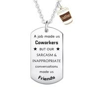 Tihnvk Divertente collana da collega, regalo per collega, dipendente, collega, pensionamento, regalo per amici, lavoro, bestie, andare via, regalo per donne e uomini