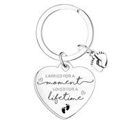Tihnvk Portachiavi commemorativo per aborto spontaneo per mamma, regalo per donne e bambini, regalo commemorativo per la perdita di un bambino