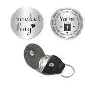Tihnvk Regali cristiani Bibbia Verse Pocket Hug per figlio figlia fede Christian Pocket Hug Natale regalo di compleanno per la Scrittura cristiana Regali argentei