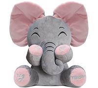 Tihoho Peek A Boo Elefante Parlante Canto Peluche Baby Animato Simpatici Giocattoli Regalo Bambola di Pezza per Neonati Bambini Ragazzi Regola il Suono