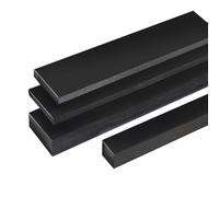 TIHONORI Barra Piatta in Nylon Nero 200 mm di Lunghezza, Asta Solida in plastica per Uso Industriale, Lavorazione Meccanica, Tagliere e Parti meccaniche, 1 Pezzo,5mm*200mm