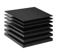 TIHONORI Lastra Plastica in Polipropilene Nera 8mm - Pannello Rigido per Strutture Portanti, Tavoli da Lavoro, Progetti Tecnici Personalizzati,30×30cm
