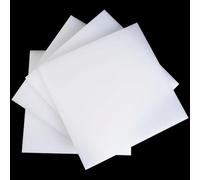 TIHONORI Lastra Rigida in PP Bianca 100x100mm Pannello Polipropilene Estruso Impermeabile Alimentare Resistente Taglio Personalizzato,6mm 5 Pieces