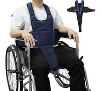 TIHOOK Cintura di sicurezza per sedia a rotelle, antiscivolo e regolabile, cintura di sicurezza con fibbia di sicurezza e tasca, accessorio universale per sedie a rotelle per adulti, anziani, pazienti