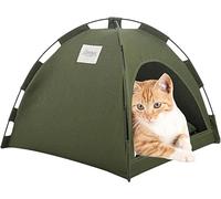 TIIFFY Tenda for Animali Domestici Box for Esterni Tenda Interna for Gattino Gatto Piccolo Cane Cucciolo Tende for canile Gatti Nido Casa Giocattolo, Gabbia for Gatti (Color : Green, Size : L)