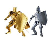 TIIFyXC Action figure 3D T13, set da 2 pezzi Dummy Nova Titan Lucky 13 Action Figure 3D multi-snodato giocattolo mobile, Golden Knight VS Silver Knight