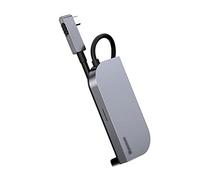 Tiiiopkvvv 6 in 1 USB tipo CHUB a CHUB a 4KHD USB 3.0PD end 3.5 mm Foro USB-CUSBHUB Adattatore