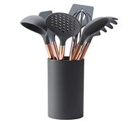 Tiiiopkvvv 7 in 1 Manico in Silicone Pentole Utensili in Gel di Silice Utensili da cucina antiaderente Pan Pala Cucchiaio Spatola Cucina Set di utensili da cucina