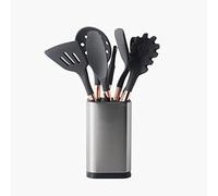 Tiiiopkvvv 7 in 1 Manico Pentole Gel di Silice Utensili da cucina antiaderente Pan Pala Cucchiaio Spatola Cucina Set di utensili da cucina