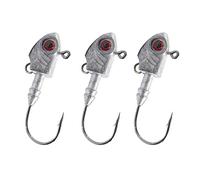 Tiiiopkvvv Amo da pesca 3 pz/4 pezzi amo da pesca 7 g 10 g 14 g 20 g 28 g testa di pesce ami spinato occhi 3D occhi salata spigola pesce gancio circolare (colore: 3 pezzi 20 g) (4 pezzi 10 g)