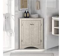 Tiiiopkvvv Armadietto angolare da pavimento per bagno, triangolare, con ripiani regolabili, decorazioni per casa, cucina, bagno, grigio (marmo bianco)