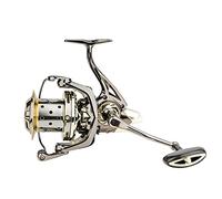 Tiiiopkvvv Bobina da pesca manici intercambiabili cuscinetti in acciaio inossidabile Ruote in metallo adatte per principianti e appassionati di pesca (colore: oro) Serie 12000