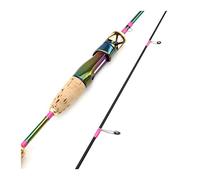Tiiiopkvvv Canna da pesca canna da pesca 1,68 m esca colorata canna da pesca ul Casting Rod in fibra di carbonio 2 sezioni lento bella canna da pesca esca esca peso 3-7 g combo da pesca (colore: oro