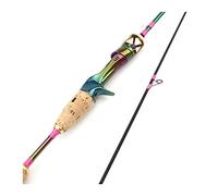Tiiiopkvvv Canna da pesca canna da pesca 1,68 m esca colorata canna da pesca ul Casting Rod in fibra di carbonio 2 sezioni lento bella canna da pesca esca esca peso 3-7 g combo da pesca (colore: oro