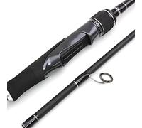 Tiiiopkvvv Canna da pesca canna da pesca 1,8 m canna da pesca per lancio con esca H/MH peso potenza 7-35 g 2 sezioni canna da trota in fibra di carbonio veloce pesante combo da pesca (colore: oro