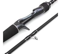 Tiiiopkvvv Canna da pesca canna da pesca 1,8 m canna da pesca per lancio con esca H/MH peso potenza 7-35 g 2 sezioni canna da trota in fibra di carbonio veloce pesante combo da pesca (colore: oro