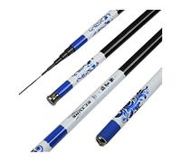 Tiiiopkvvv Canna da pesca Canna da pesca in fibra di carbonio telescopica Power Hand Pole canna da pesca 3,6 M-7,2 m canna da pesca d'acqua dolce canna da pesca portatile attrezzatura da pesca combo