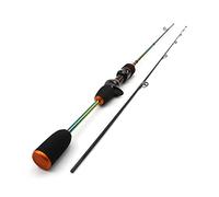 Tiiiopkvvv Canna da pesca colorata 1,68 m ul Rod punta solida canna da trota canna da pesca in carbonio per pesca leggera jigging pesce persico lento peso esca combo di pesca (colore: oro) (grigio