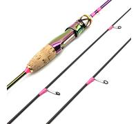 Tiiiopkvvv Canna da pesca flessibile canna da pesca 1,8 m canna da pesca colorata ultraleggera 3-7 g canna da pesca in carbonio canna da pesca con esca combo (colore: grigio chiaro, dimensioni: 1,8 m